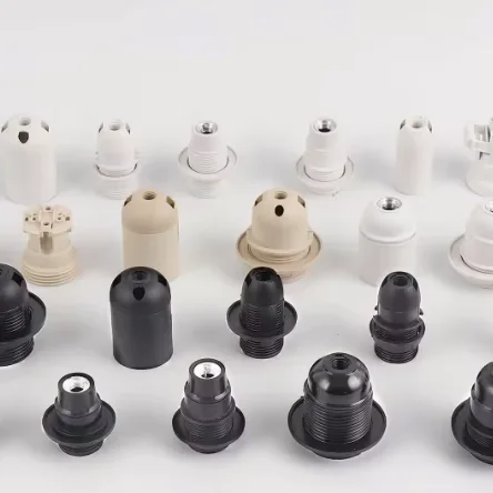 Factory Outlet Black White E27 Lamp Holder threaded Light Sockets Retro Period Style Edison e27/e26/e14