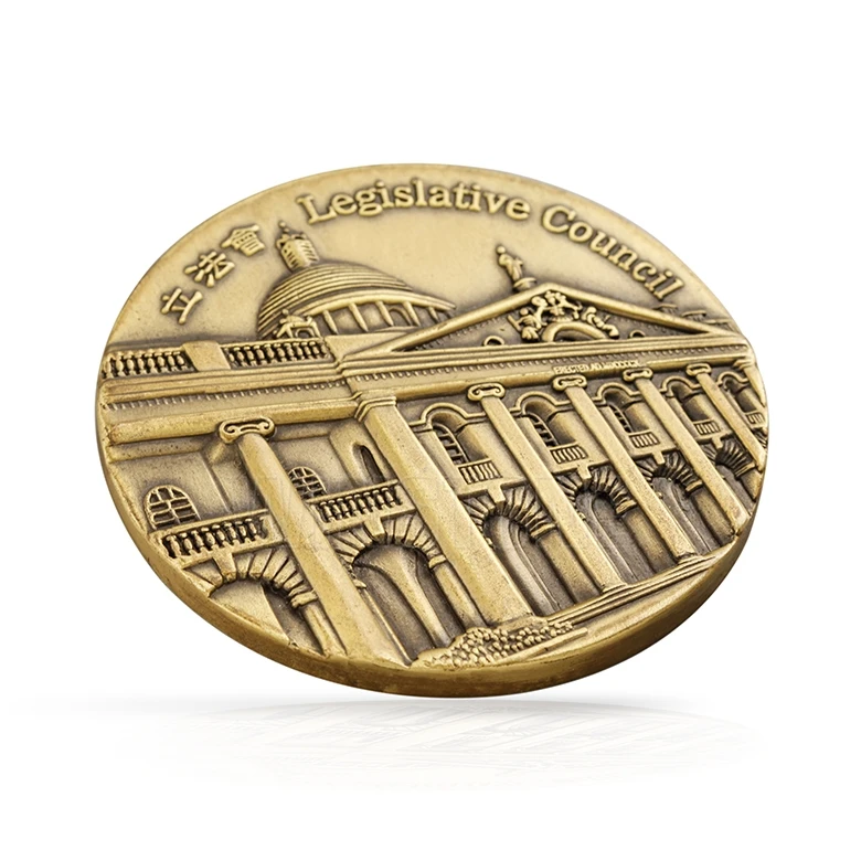 Custom 3D Antique Bronze High Relief Die Struck Challenge Coins for Marathon Race