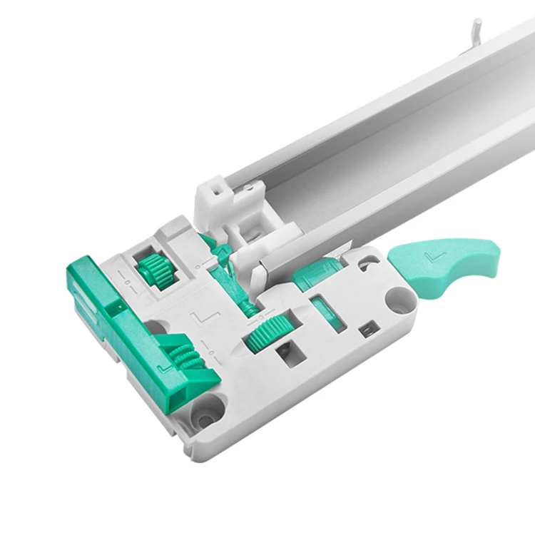 Ronghui мебельной фурнитуры полного выдвижения 3-fold гладкой мягкой близко буфер скрытый слайд для ящика, направляющий рельс для ящика