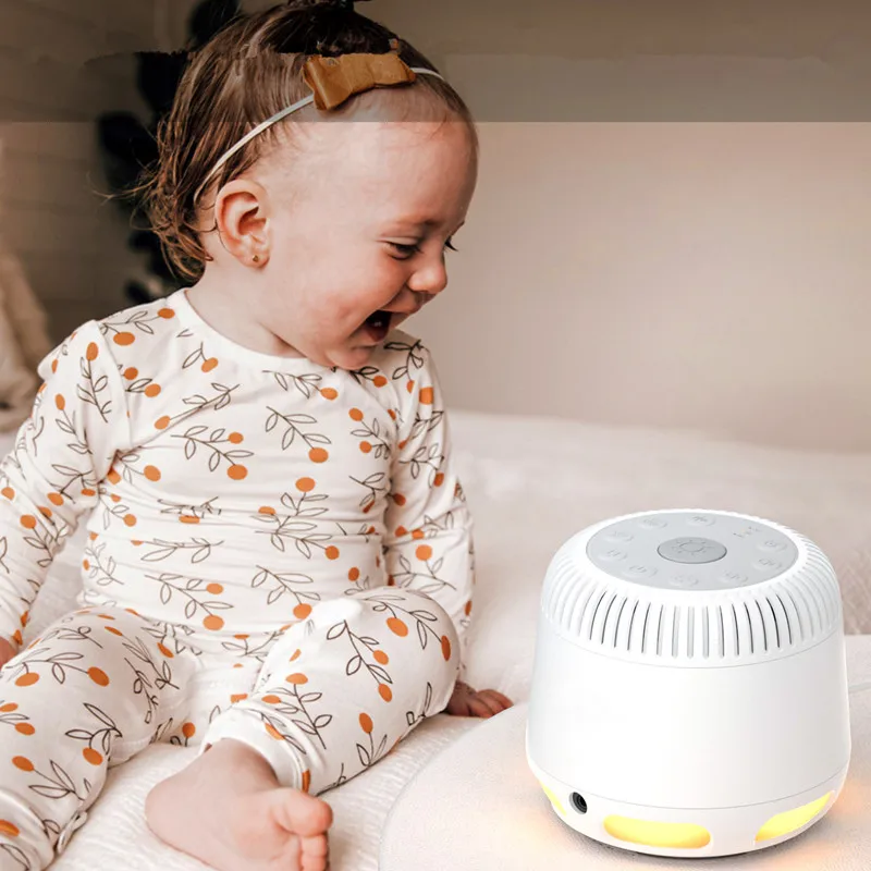 Household portable adult baby white noise sleep machine 24 sounds white noise machine with 10 RGB night light breathing light