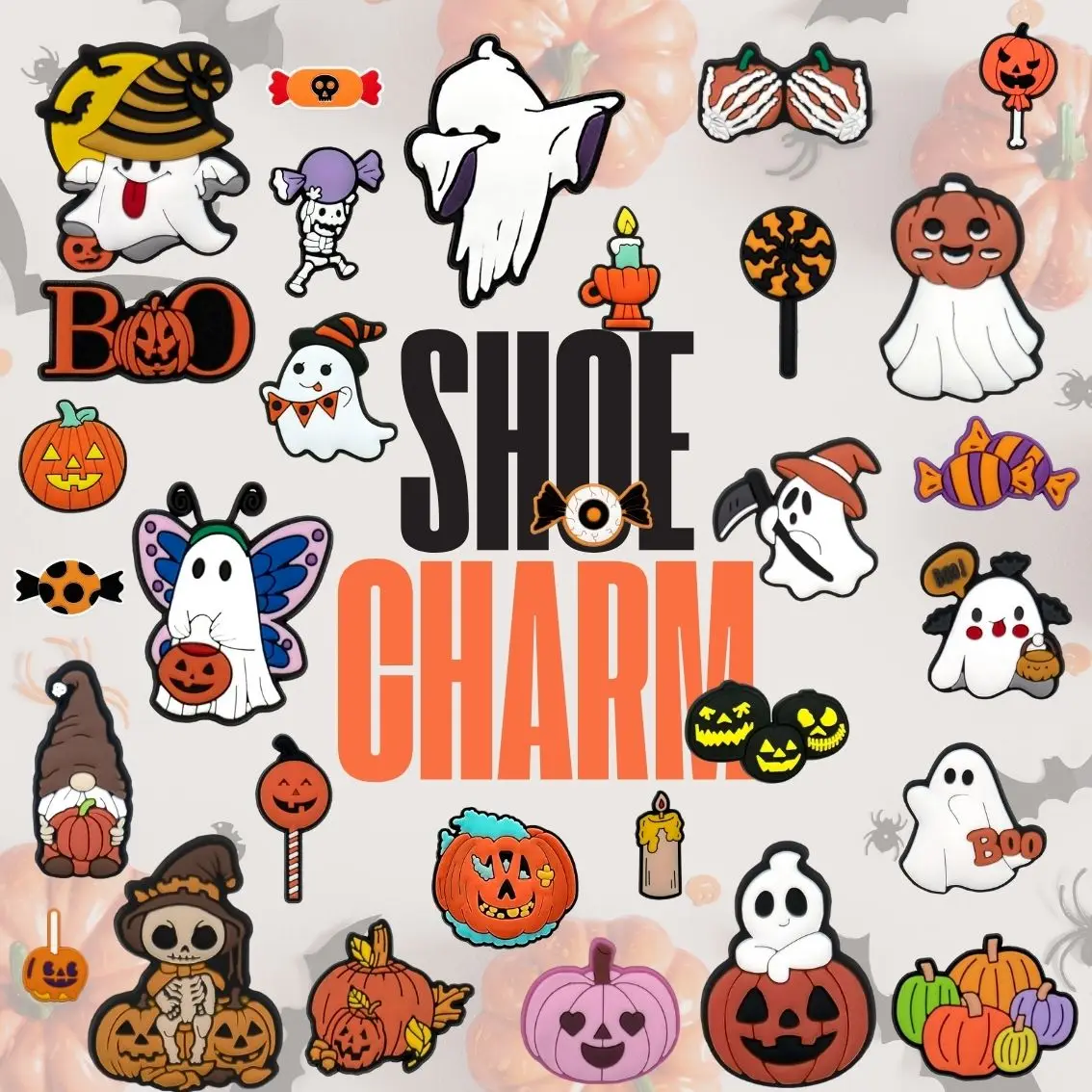 New Styles Kawaii Decor Clog Adornments Funny Horror Thriller Halloween Shoe Charms Clip for Kids School Party Activities