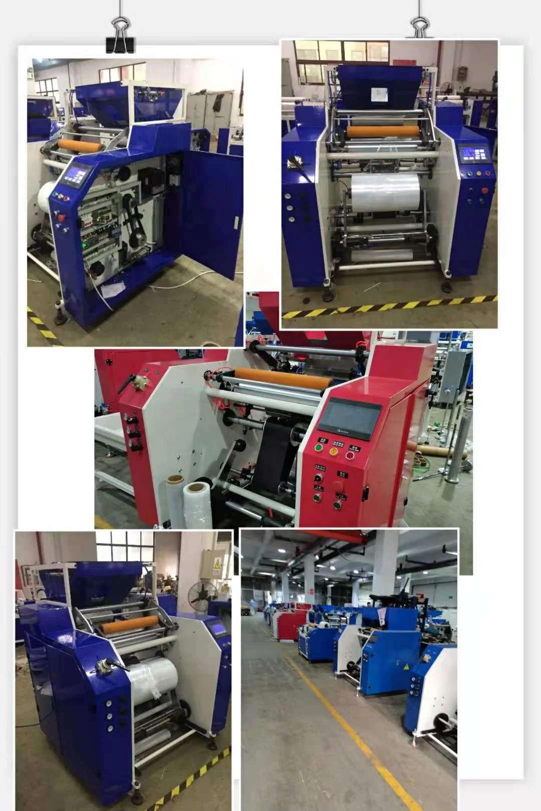 High speed stretch film slitter rewinder