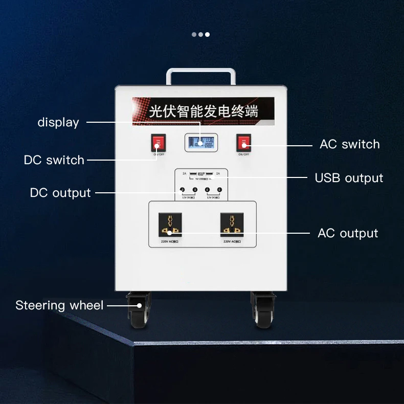 2000W Solar Air Conditioning Generator Home Solar Power Generator With Long Time Working Capacity 12.8V 200Ah Lithium battery