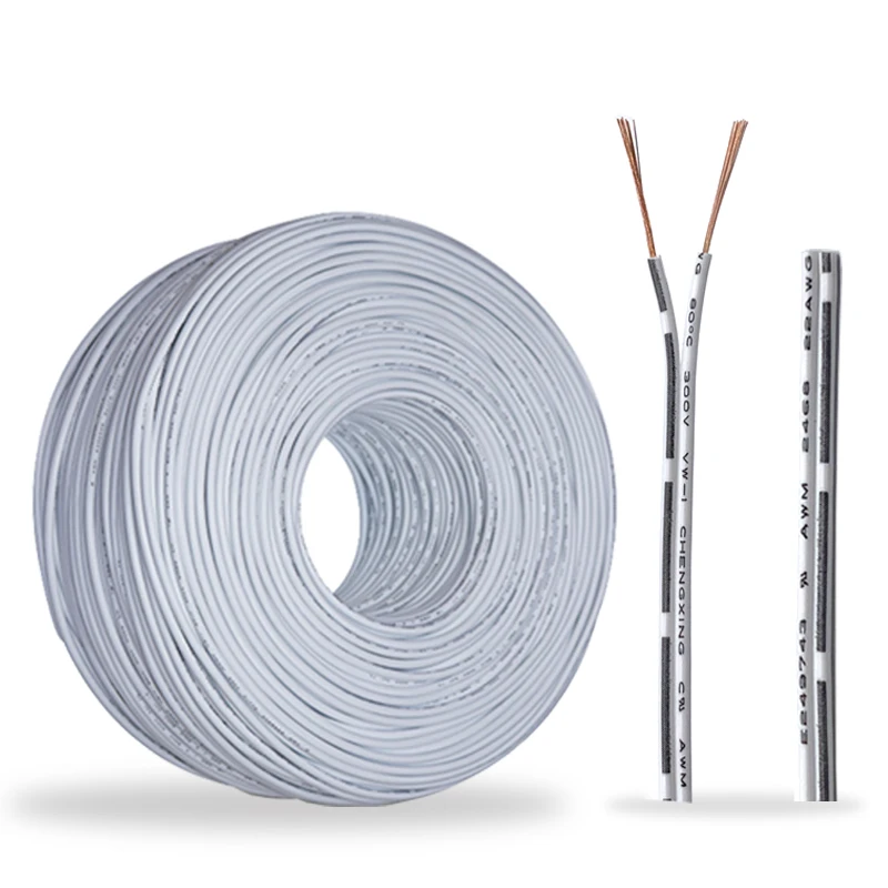 Factory custom awm 2468 Cable 22awg White And Black Electric Wire OD 1.8*3.6mm Extension Power Parallel Cable