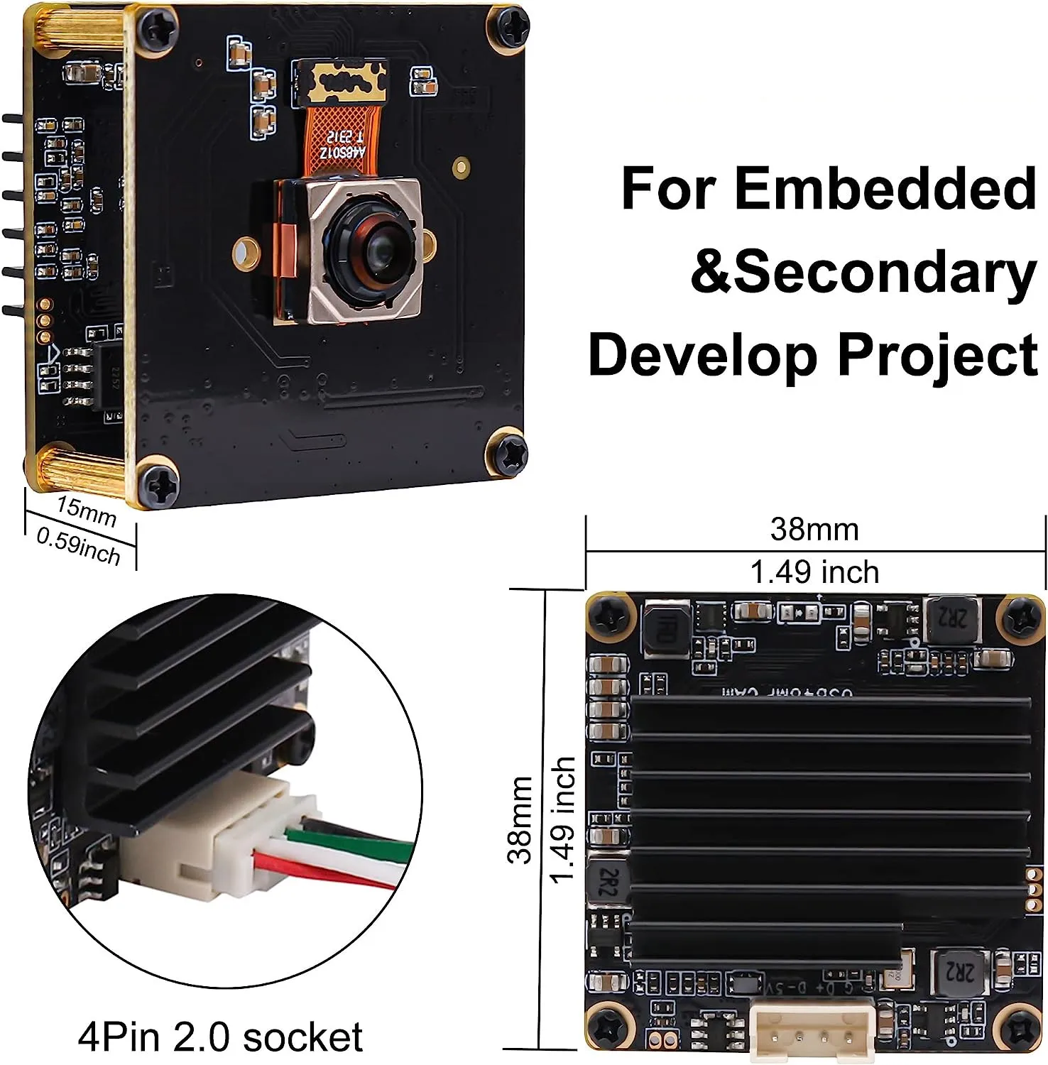 ELP USB Camera Module Autofocus 48MP Industrial Board Camera 8000x6000 High Definition Camera for Altimeter, Machine Vision