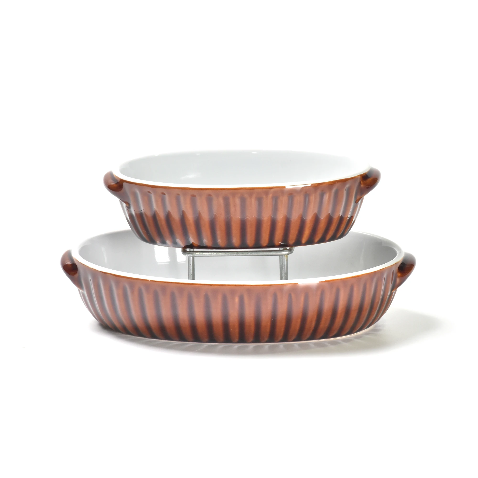 Hand Painted Microwave Safe Tableware Dishes and Plates Large Ceramic Customized Modern Oval Decorative Plate