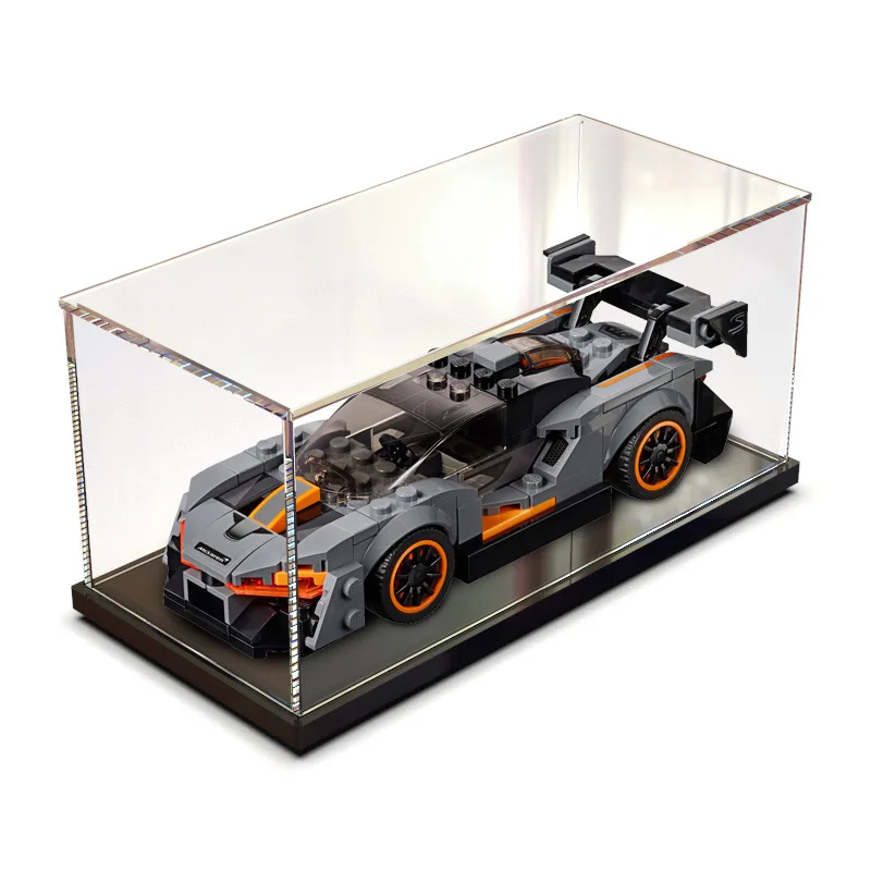 Acrylic Display Case for Showcase, Clear Long Acrylic Box for Displaying Car Models, Collectibles, Figures and Arts