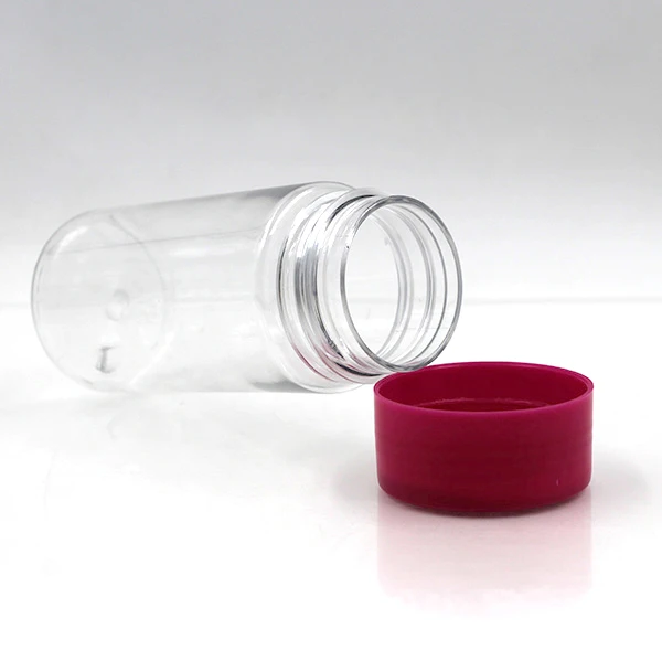 Cylinder Round Wide Mouth 100ml 200ml 250ml 500ml 1 Liter Empty PET Transparent Juice Plastic Bottles With Cap