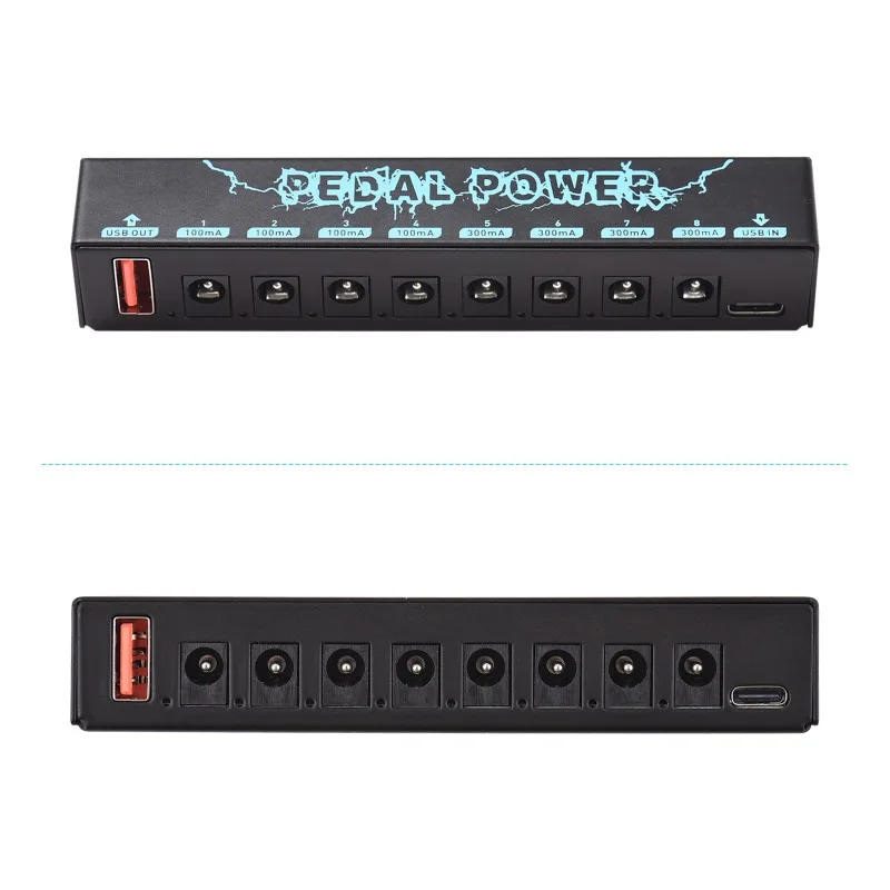 Guitar Pedal Power Guitar Effector Power Supply 8 Isolated DC Output Isolated Power USB IN 5V 2.1A & 8 DC OUT 9V & 1 USB OUT