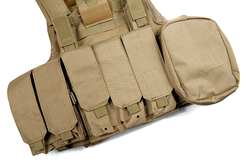XINXING Khaki Molle Tactical Vest Modular Plate Carrier Nylon