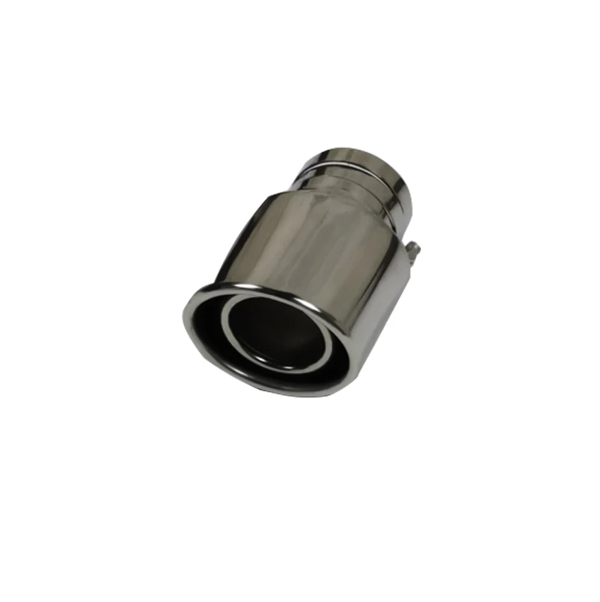 Automotive Stainless Steel Exhaust Tip Muffler Tail Throat Decorative Oval  Double Layer For Rav4