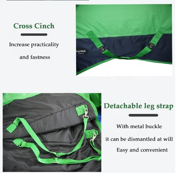High Quality Equestrian 1680D Waterproof Breathable Combo Turnout Horse Rug, Horse Racing Supplies Horse Blanket