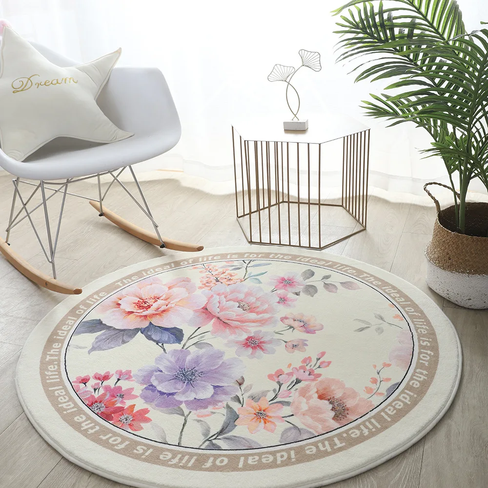 absorbent floor mat bedroom carpets rugs soft non slip floor mats artificial flower carpet home decor round carpets