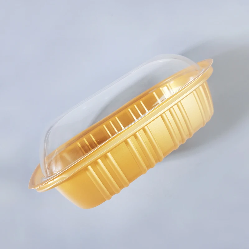 Customizable takeout boxes for golden roasted chicken, pigeon and chicks disposable food containers made of  PP material.