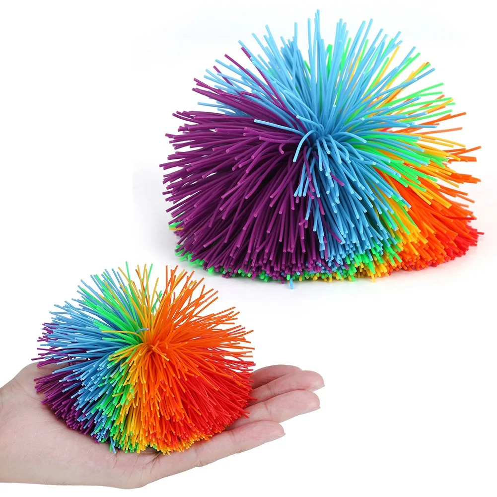 2022 new hot selling monkey stringy balls, silicone fluffy juggling bouncing koosh ball