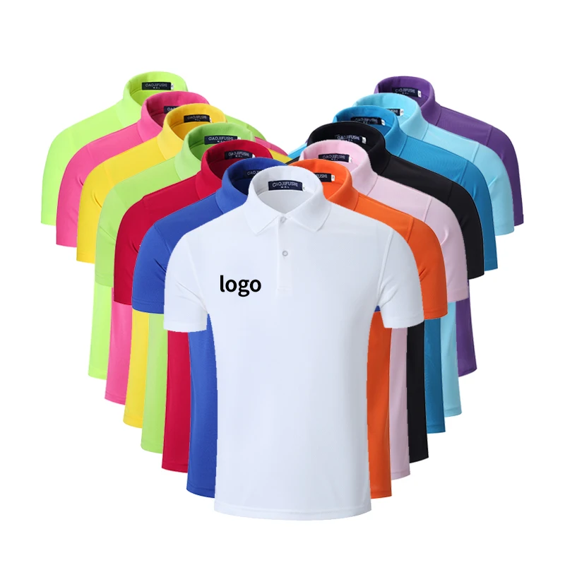 New custom logo printed embroidery knitted t shirt performance golf mens polo shirt