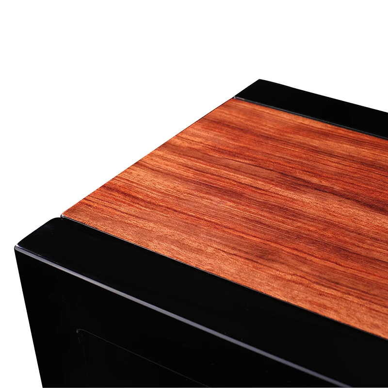 Embers luxury wooden black Silent Watch Winder 2 4 6 9 12 slots red watch storage box with Fingerprint unlock Ambient lighting