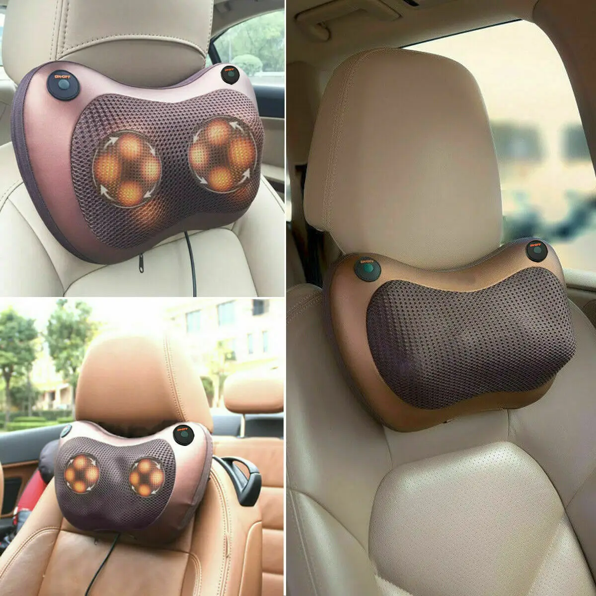 Electric pillow massager Shiatsu Back Neck Massager with Heat Cervical Neck Traction Device