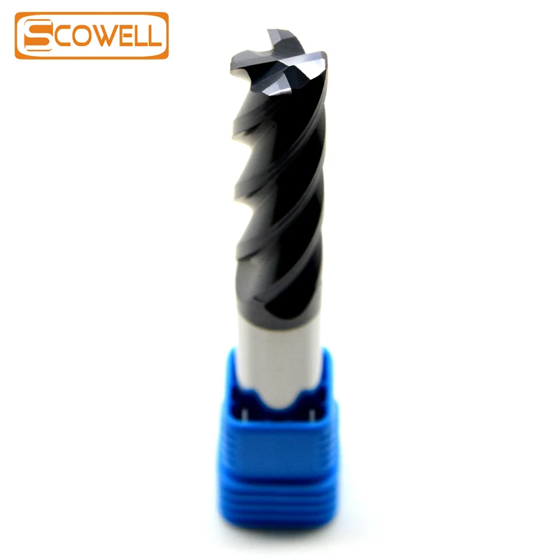 4 Flutes Flat End Mill Cutter Tungsten Carbide Straight Shank 1mm - 12mm Center Drill CNC End Milling Route Bits