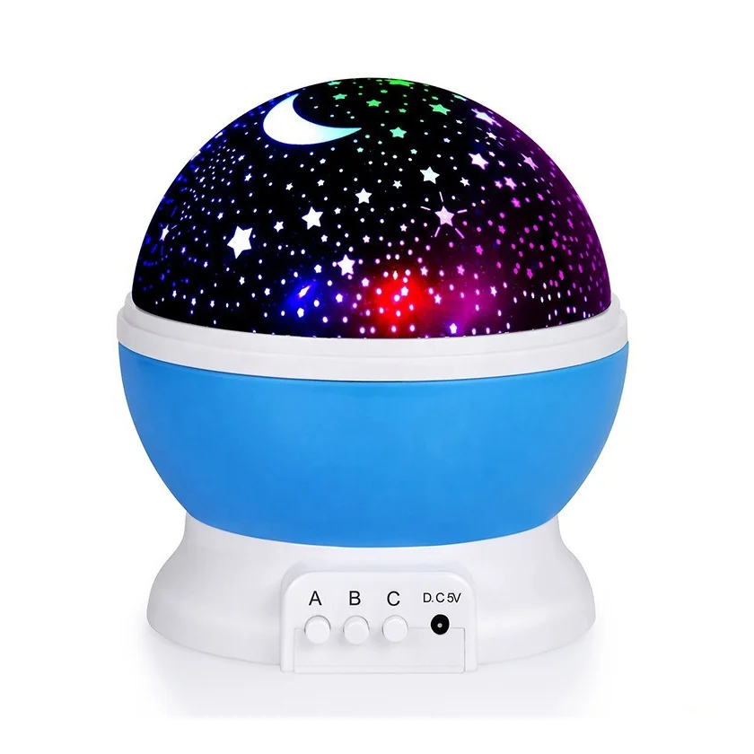 Детский подарок декоративный RGB проектор с питанием от сухих аккумуляторов для вечеринки Звездный светодиодный ночник