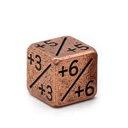 Udixi Polyhedral custom logo rpg dungeons and dragons metal plus and minus Counter dice
