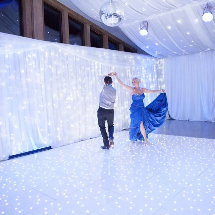Acrylic illuminated lighted floor tiles wedding star starlit led dance floor