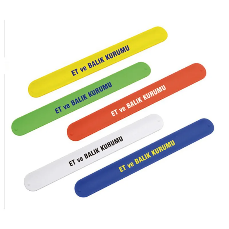 Customized Product Logo Pattern Printed Festival Activity Silicone Slap Bracelet With Logo For Kids Silicone Band
