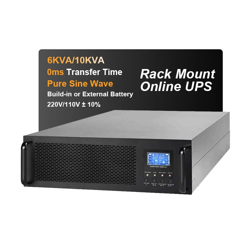 Cwups отличное качество 6000VA 4800 Вт Однофазное крепление для стойки Online UPS 6 кВА 10 с дополнительным внешним аккумулятором