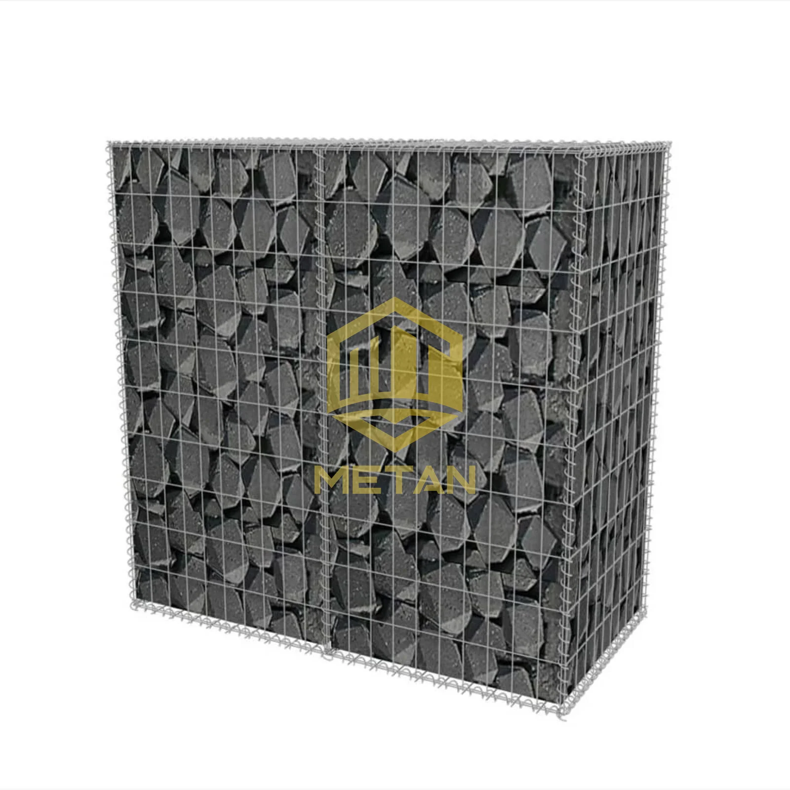 Galvanized Rock Basket Wire Mesh Gabion box Stone Cage for sale