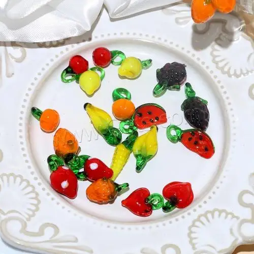 DIY cute Fruit Lampwork jewelry Pendants different styles for choice more colors for choice 1605286