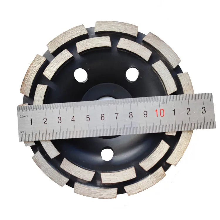 125mm abrasive stone aluminum base diamond cup shape  grinding wheel 5inch double row for ceramic tiles