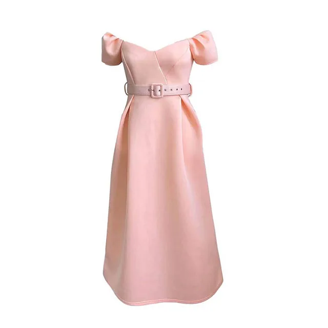 2023 Summer New Elegant High-waisted Full Swing Cocktail Evening Dress European Large Size Women Dresses