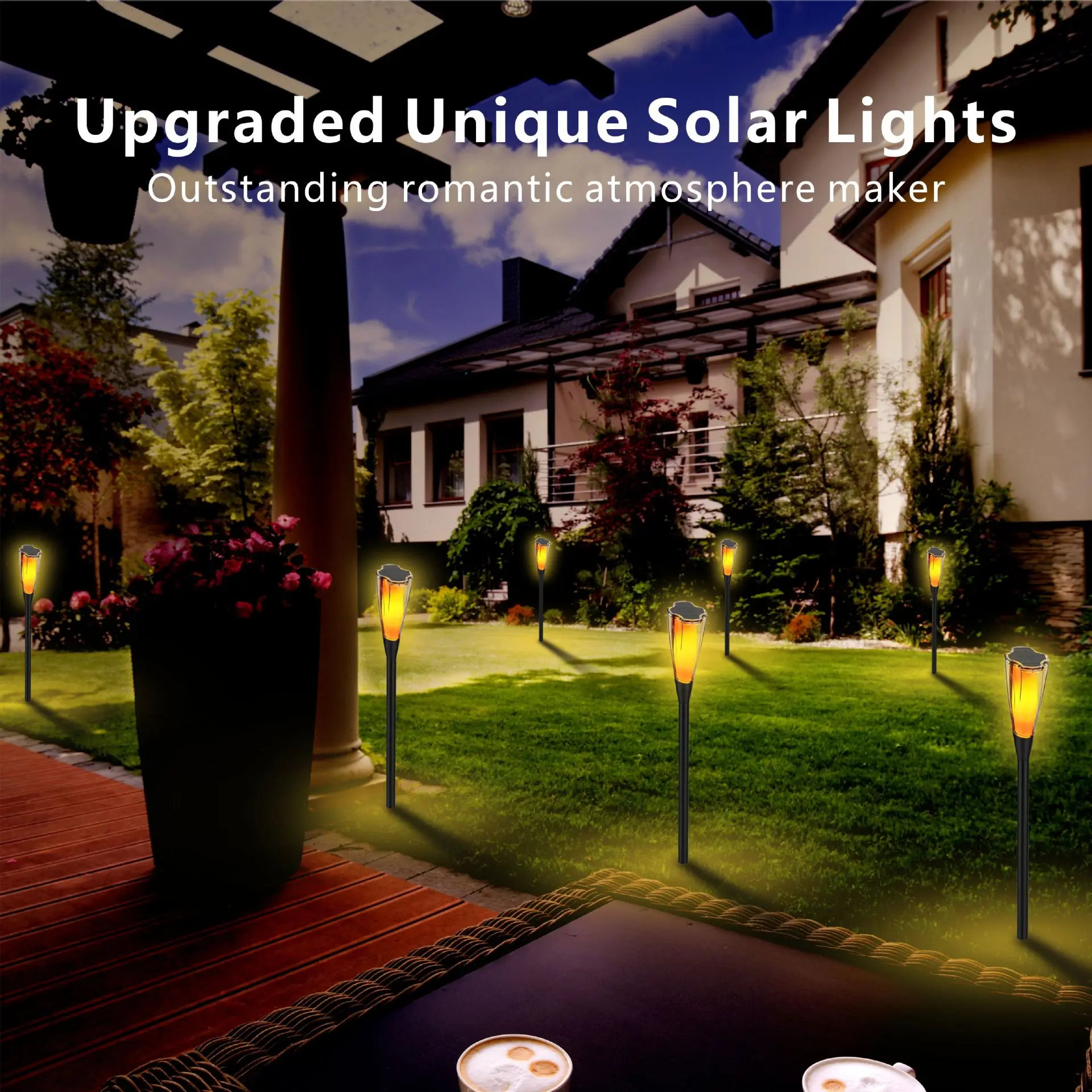 Solar Flame Lamps Led Pathway Garden Light Outdoor IP65 Lawn Lamp Solar Garden Landscape Light