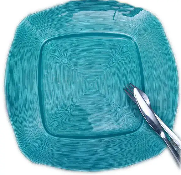 13inch Antique Bulk Wedding Party Decorative Glass Square Plate