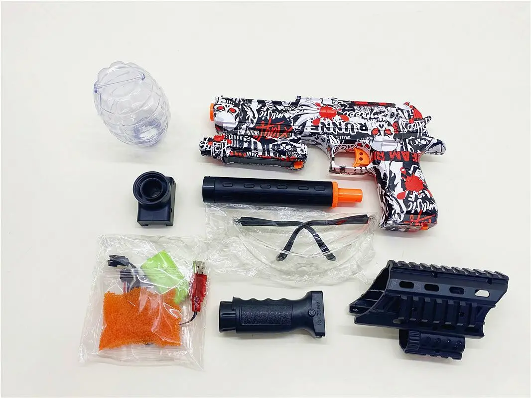 gel ball 7-8mm Graffiti electric high-speed burst Desert eagle soft bullet spherical kids trendy fighting toy gun  ball blaster