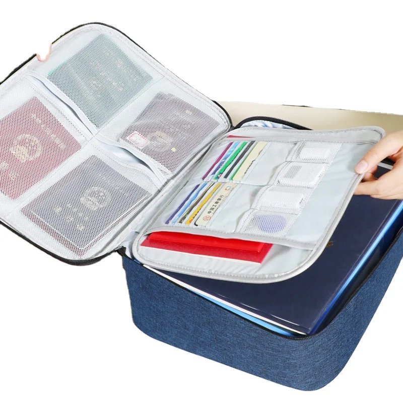 
Low MOQ high capacity multi layer file document storage certificate bag clearance sale 