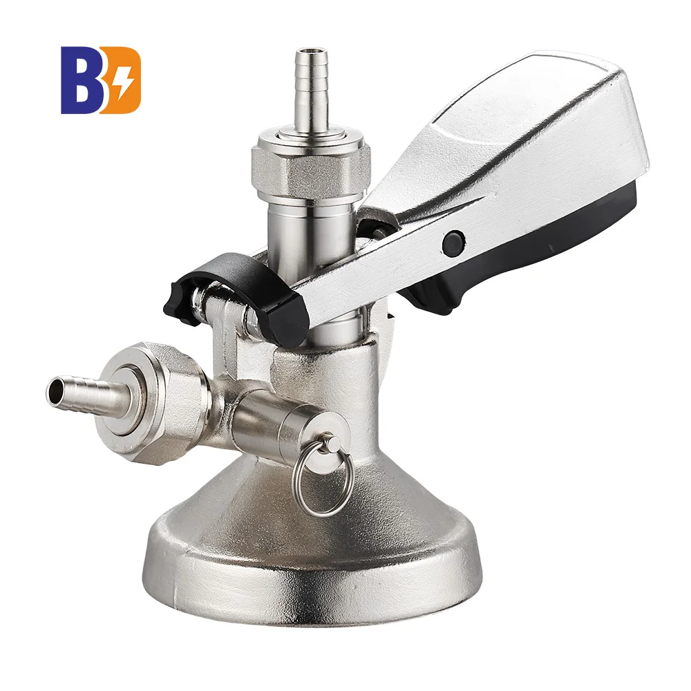 G Type Keg Coupler Draft Beer Dispenser System Beer Wine Beer Keg Tap Coupler with Pressure Relief Valve