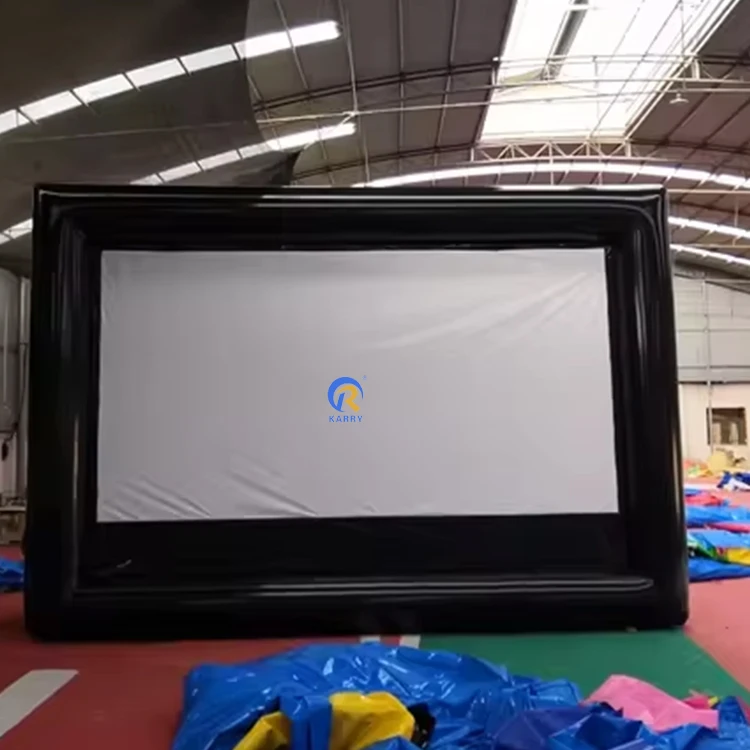 Teamwork Buildings Inflatable Movie Screen Backyard Open Air Inflatable Cinema Inflatable Projector Screen for Party