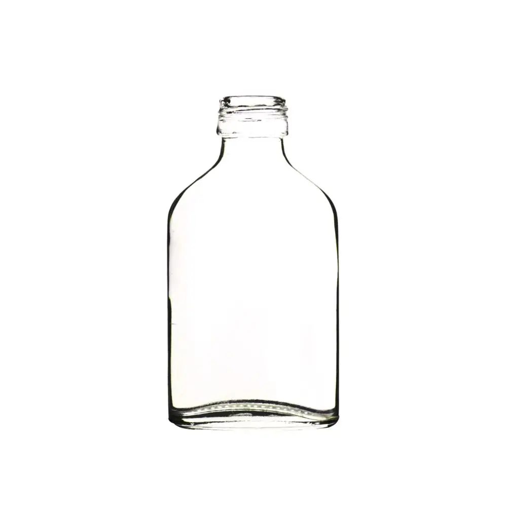 
Wholesale Logo printing 100ml 200ml 250ml 350ml Flat pocket Coffee Juice Glass Bottle Milk Cold Brew Bottles With Aluminium Cap 