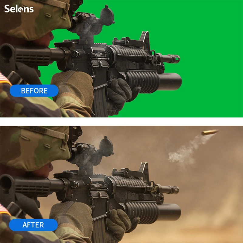 Selens Green Grey 100x150cm Photo Backdrop Screen Chromakey Pop Up Collapsible Background With Holder for YouTube Photo Studio