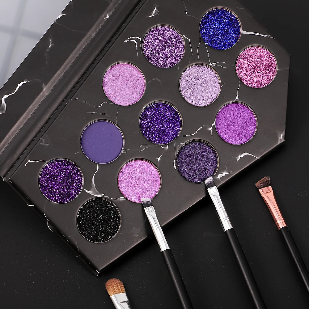 Custom Logo 12 Color Halloween Coffin Palette Cosmetics Eye Shadow Palette Vegan High Pigment Halloween Eyeshadow Palette