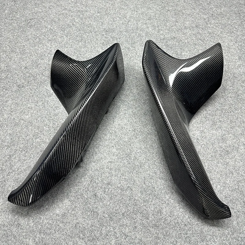 Side Splitter Cover Lip Fog Light Air Vent Spoiler Canard Lamp Intake Frame For BMW M5 F90 Pri-LCI Carbon Fiber Front Bumper