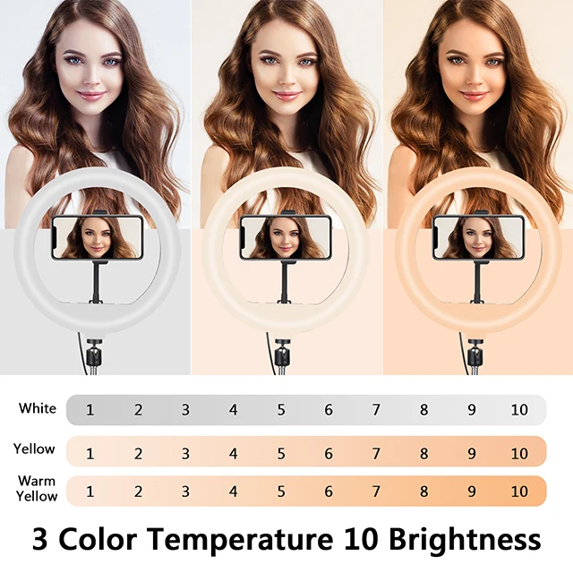Wholesale USB Beauty Make Up Fill Photographic Lighting With Tripod Stand 10Inch 12Inch LED Ring Light tripod light