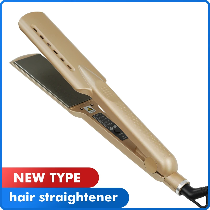 Hair Straightener Wide Face Electric Splint LED Display Electric Splint Curling Straight Dual Purpose Hair Straightener