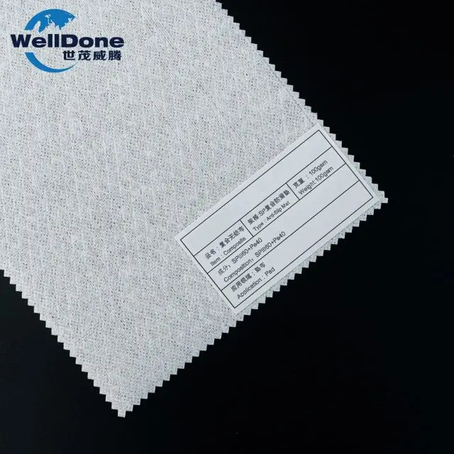 Welldone композитный нетканый материал SPIII60 + Pe40 водорастворимый с формовкой одноразовый столовый коврик