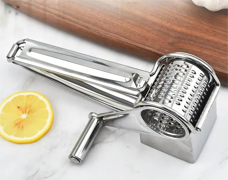 Kitchen Tools Hand Crank Shredder Butter Grater Stainless Steel Manual Rotary Cheese Grater With Handheld Drum Kitchen Gadget