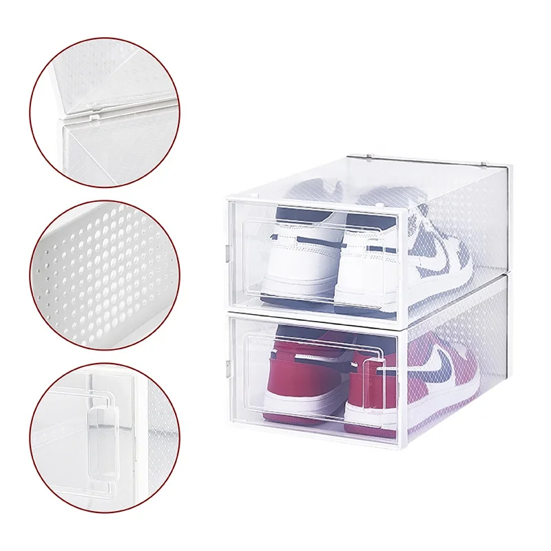 Stackable Clear Plastic Shoe Storage Box Wholesale