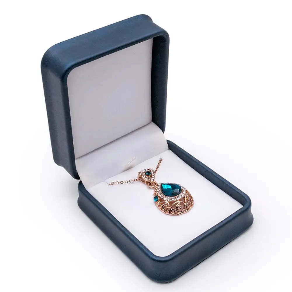 New blue luxury jewelry box storage box ring bracelet fashion jewelry packaging gift box
