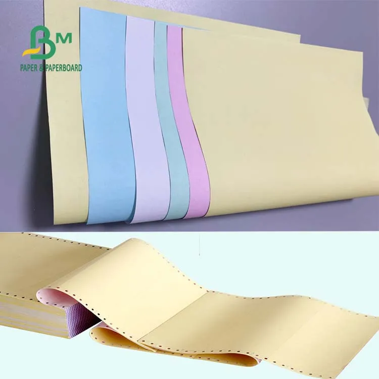  70 x 100cm White Pink Blue 15lb Universal Carbonless Paper For Invoice