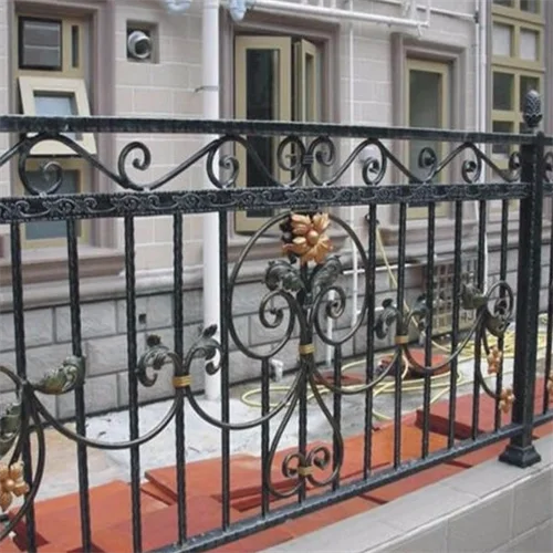 HLT Europe style fashion design wrought iron balcony, iron balcony grill ,balcony steel fence wholesales
